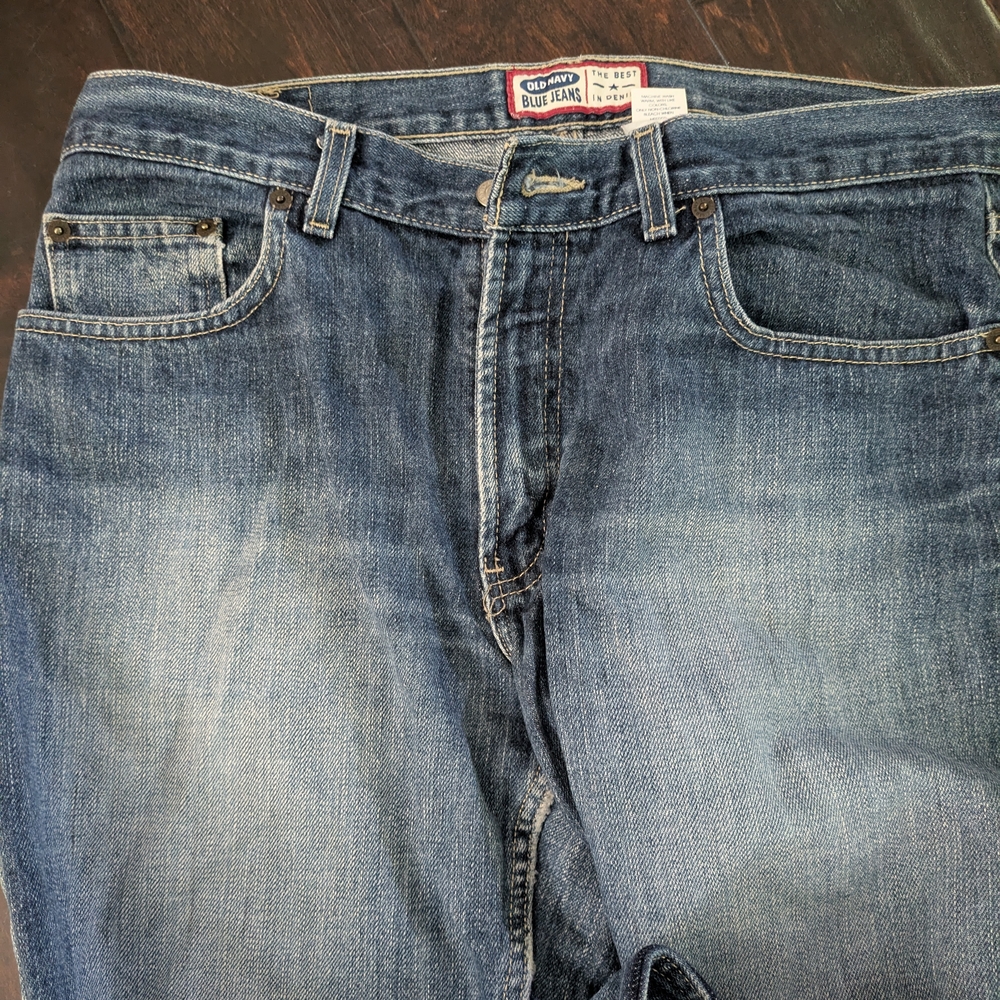 Old Navy Blue Bootcut Jeans with Vintage Fading
